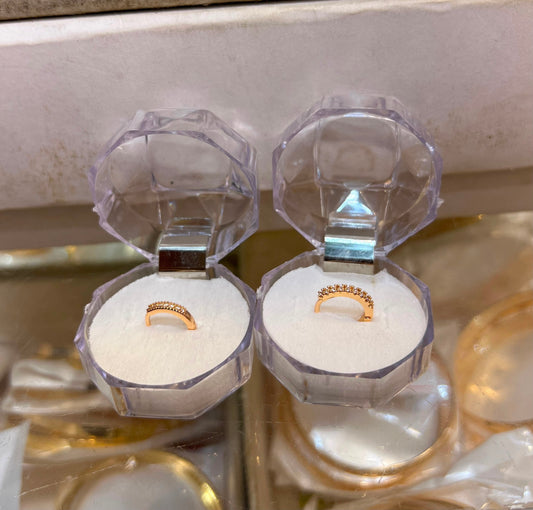 Crystal orignal Box with Gold CZ Nose Ring with box
