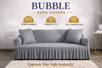 Stretchable Bubble Sofa Cover with Ruffle Skirt