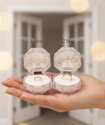 Crystal orignal Box with Gold CZ Nose Ring with box