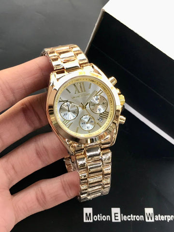 Premium Quality Gold-Tone Chronograph women collection Watch