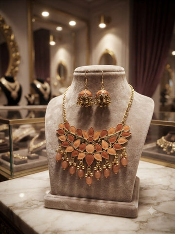 Antique Beautiful Necklace & Jhumki Earring Set