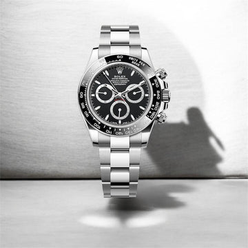 Cosmograph Chronograph Watch – Black Dial | Stainless Steel Bracelet