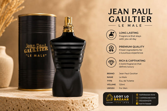Jean Paul Gaultier Mens collection  Le male le Essence of Confidence – Premium Perfume 75 ml bottle