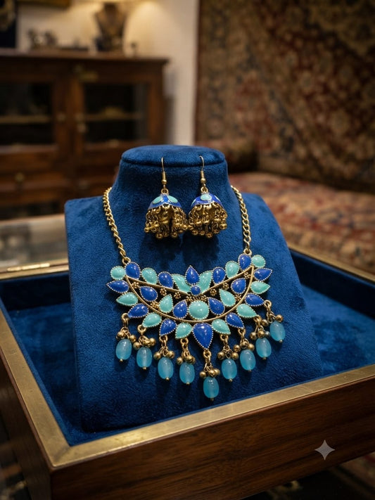Antique Beautiful Necklace & Jhumki Earring Set