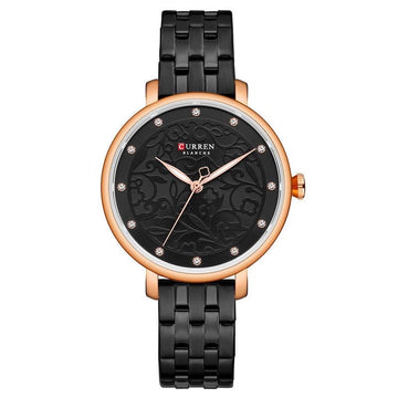 Curren Blanche Floral Embossed Ladies Watch