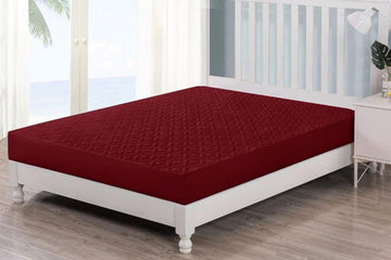 Quilted Waterproof Mattress Protector – Grey | Fitted Sheet Style